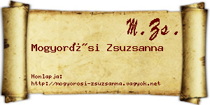 Mogyorósi Zsuzsanna névjegykártya