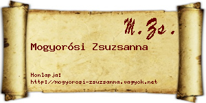 Mogyorósi Zsuzsanna névjegykártya