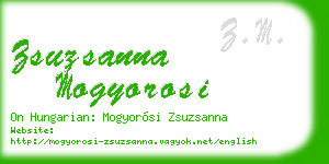 zsuzsanna mogyorosi business card